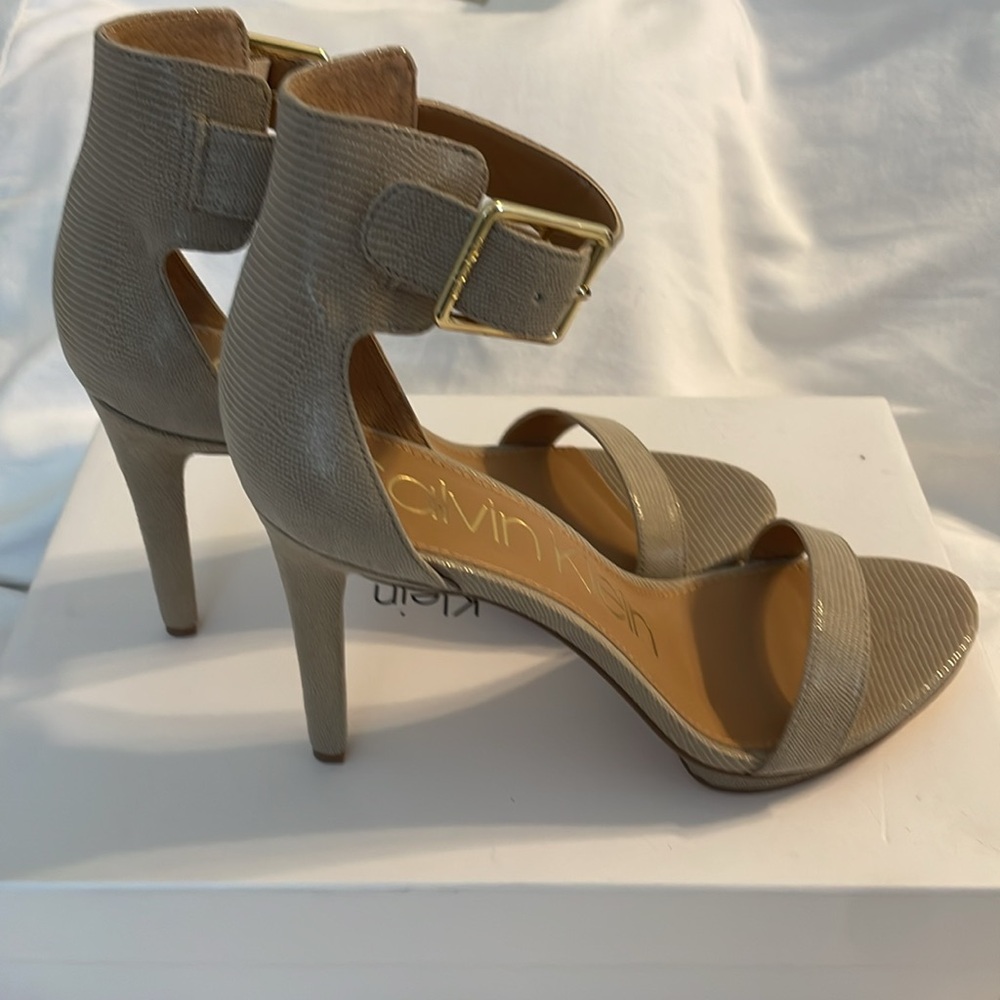 Authentic Calvin Klein Python Embossed Sandal W/S… - image 2